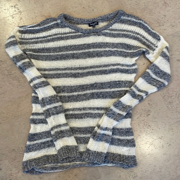 Splendid Knit Striped Cotton Blend Sweater - Picture 1 of 3